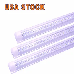 T8 4FT 36W em forma de V LED Tubo Luz Double Glow 1.2m Integração para porta refrigerador LED Tubos de iluminação AC 85-277V Capa transparente Lojas de Dias