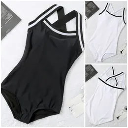 Women Black white One-piece Swimwear Bikini Set Push UpSwimsuit Bathing Suit Swimming Suit