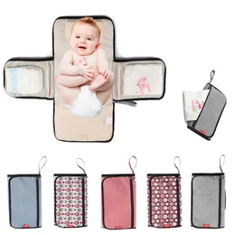 Newborn Multifunction Travel Waterproof Portable Diaper Change Pad Cover Bag Baby Changing Table Foldable Mat 201117