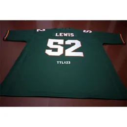 Tani 3740 Miami Hurricanes # 52 Ray Lewis College Jersey Rozmiar S-4XL lub niestandardowa Dowolna nazwa lub Jersey