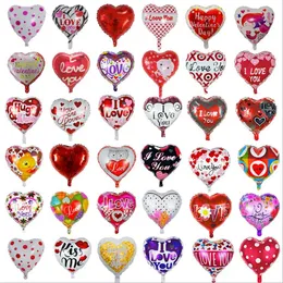 18 بوصة على شكل قلب البالونات أنا أحبك الألومنيوم فيلم بالون الأحبة يوم حزب بالونات الزفاف عيد الديكور 9 تصاميم BT983