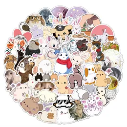 50Pcs Hotsale Cartoon Stickers Lovely Animals Rabbit Sticker No-Duplicate Stickers Guitar Bicycle Suitcase Water Bottle Helmet Car Decals