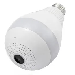 360 Stopni Bezprzewodowy Lampa żarówki IP Przeglądowy Fisheye Smart Home Monitor Alarm CCTV Bezpieczeństwo WiFi