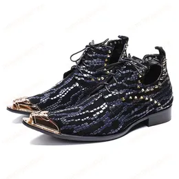 New Arrival Man Metal High-Top Footwear Pointed Toe Studded Shoes Cow Suede Leather Men's Ankle Boots