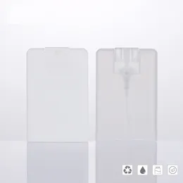 Cartão forma perfume frascos de pulverização atacado 20ml pp plástico vazio cosmético recipiente recarregável atomizador desinfetante garrafa wb3047