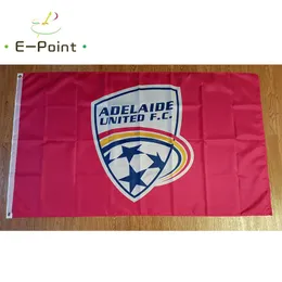 Avustralya bayrağı A-Ligi Adelaide United FC 3 * 5ft (90 cm * 150 cm) Polyester bayrak afiş dekorasyon uçan ev bahçe bayrağı şenlikli hediyeler