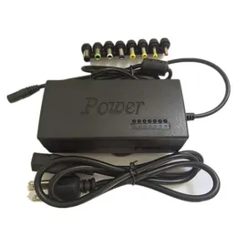 2020 Universal 96W Laptop Notebook 15V-24V AC-laddare Strömadapter med 8 kontakter 10st / lot