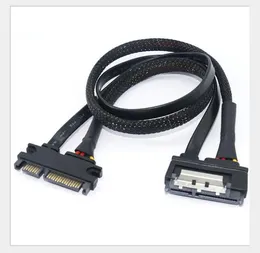 SATA 7 + 15 7 + 15pin koppar hårddisk kabel nätkabel 30cm 50cm USB Drive Converter överföringskabel