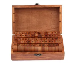 Free shipping 25set 70pcs/set Number and Letter Wood stamp Set/Wooden Box/Multi-purpose stamp/DIY funny work