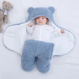 9м мягких новорожденных Одеяла Wrap Baby Baby Sleeping Bag Congelope для новорожденных Sleepsack Хлопок Утолщение кокона ребенка 0-9 месяцев