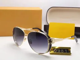Män kvinnor metall designer solglasögon solglasögon runt mode guldram glas lins glasögon för man kvinna med ursprungliga fall låda