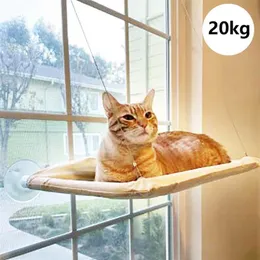 Kedi Hamak Pet Asılı Yataklar ile Battaniye Kedi Pencere Hamak Güneşli Pencere Koltuk Montaj Kediler Için Pet Yatak Küçük Köpekler 20 KG 220210
