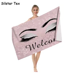 Shilstar Tex Glamour Ресницы Башня Башня Женщины для отеля Путешествия Yoga Душевое полотенце Пляж Летние Приморские Одеяла красоты 210318