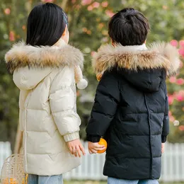 OLEKID 2020 Autumn Winter Children Girls Coat Hooded Long Down Jacket For Boys 3-12 Years Kids Teenage Girls Outerwear Parka LJ201125