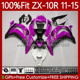 Fairings de OEM para Kawasaki Ninja ZX-10R ZX 1000 CC 10 R 2011 2013 2014 2015 101No.116 ZX1000 C ZX 10R 1000CC 11-15 ZX-1000 ZX10R 11 12 13 14 15 Body Body Pink Black