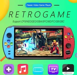 X19 Retro Handheld Game Player 8 GB 7.0 "LCD Kolor Color Console Console VS 620 821 x7 X12