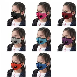 Kid Face Mask Children Cycling Masks With Valve Kids Sports Dammtät Washable Face Mouth Cover Protection Andning Face Cover WMQ CGY794