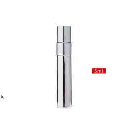 Mini 5 ml galvanisierte Glasspray-Parfümflasche, pressverpackt, tragbar, für Reisen, Schattierung, kleine Probenflaschen RRE12633