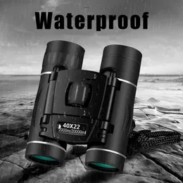 Stock 40X22 Hd Powerful Binoculars 2000M Long Range Folding Mini Telescope Fmc Optics Day Night Vision Kids Digital Binocular Hunting Sports Outdoor Camping Travel