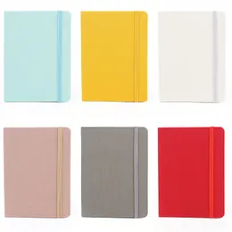 A5 Business Leather Notebook Writing Notepad Stationery Travel Diary Outdoor Journal Agenda Planner with Elastic Closure Banded