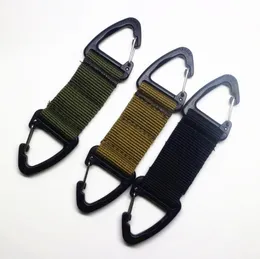 Utomhus Camping Vandring Nylon Knapsack Keychain Ryggsäck Midja Bag Fästkrokspänne