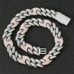 Europa och Amerika heta män kvinnor halsband 20mm 18/20 tum bling cz kubansk kedjehalsband armband trevlig gåva till vän