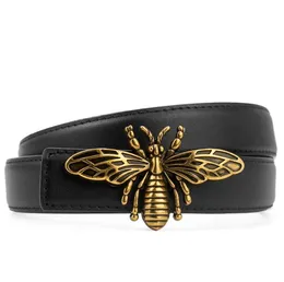 Luxury Designer Belt Bee Buckle Fashion High Quality Genuine Leather Women Belts Men Letter Waistband Add Box