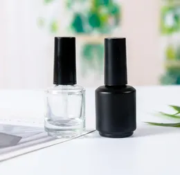 15ml Frost Black Empty Nail Polish Bottles Vials Containers Sample Bottles with Brush Cap SN4373