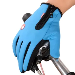 2021 män och kvinnor vinter utomhus sport körning hålla varma handskar cool skärm röra fem fingrar handske