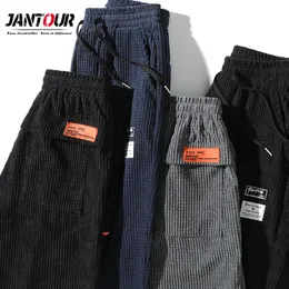 Men's Pants Brand Autumn Corduroy Harem Men Joggers Korean Streetwear Casual Hip Hop Tracksuit Big Size M-4XL