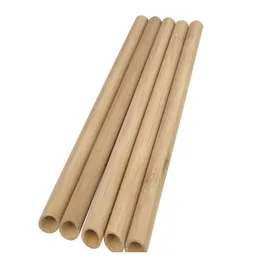 Picnic Travel Bubble Tea Bamboo Tube Disposable Drinking Straw 100% Biodegradable Natural Eco Friendly Rwtmi