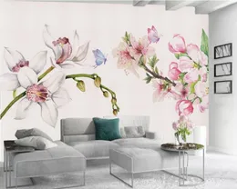 3d Tapety Kwiat Romantyczny Różowy Peach Blossom 3D Tapety Druk Digital HD Dekoracyjna piękna tapeta