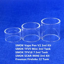 SMOK Vape Pen V2 SCAR-MINI Kit TFV9 Mini TFV18 bag Freemax Fireluke 22 Tank Normal glass tube 2ml 3ml 7.5ml