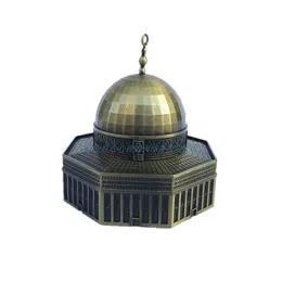 Ermakova Retro bronsmetall Dome of the Rock Figurine Staty Mosque Byggnadsmodell Vintage Hem Skrivbord Dekoration Present T200703