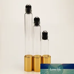 500PCS 10 ml Clear Roll On Roller Flaskor för eteriska oljor Roll-on Refillerbara Parfymflaska Deodorant Containrar med DHL Free