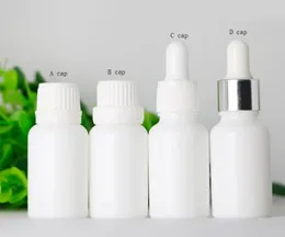 White Porcelain Glass Bottles 15ml Dropper Bottle Essential Oil Container 0.5OZ Empty E Liquid Juice Bottles 468pcs/Lot Free Shipping SN3526