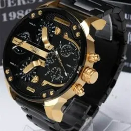 ステンレススチール腕時計男性用大きなダイヤルクォーツメンズ腕時計 DZ ファッショナブルな高級ビジネス腕時計男性用腕時計 220312