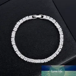 New Luxury Princess 3mm 18cm 925 Sterling Silver Bracelet Bangle for Women Anniversary Gift Jewelry Wholesale Moonso S5451