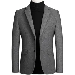 Nuevos hombres Blazer de lana Business Casual Slim Fit Blazers Fiesta / Boda Hombres Trajes de vestir Chaquetas de lana Blazers terno masculino