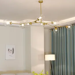 Światła sufitowe światło cząsteczkowe, Nordic salon żyrandol, luksusowe magiczne światło fasoli, lampy projektowe