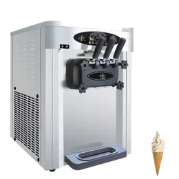 Edelstahl-Softeismaschine für kommerzielle Eismaschinen mit drei Geschmacksrichtungen, 110 V, 220 V