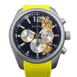 Erkek kuvars Chronograph izle pil Kauçuk bilezik mizaç trendi moda VK çok fonksiyonlu spor 500 menes saatler 43mm