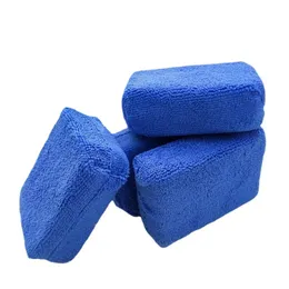 5 10PCS Car Microfibre Sponges Cloths Polishing Wax Applicators Hand Cleaning Soft Wax Polishing Pad Auto Care Wash Sponge2391