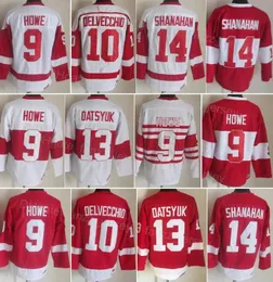 Männer Vintage Eishockey Retro 13 Pavel Datsyuk Trikots 14 Brendan Shanahan 9 Gordie Howe 10 Alex Delvecchio 19 Steve Yzerman Home Stitched 75. Jubiläum HongYi