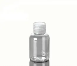 Bottiglia trasparente in PET trasparente da 1000 PZ/LOTTO 50 ml, contenitore cosmetico in plastica da 50 cc con tappo a coste