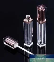 7ml Empty Rose Gold Makeup Concealer Brush Tubes Cosmetic Lipgloss Containers Silver Lipstick Packing Tube Clear Lip gloss Tubes
