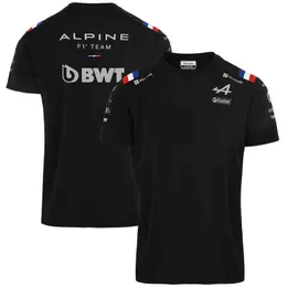 Tシャツ新しい公式フォーミュラワンアルパインF1チームブルーショートスリーブレースレース夏のTシャツファン特大のトップWUSF