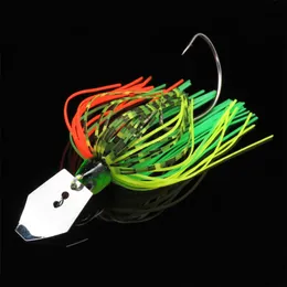 1 SZTUK Pesca Fishing Lure Haczyki Crank 10g 70mm Spinner Bass Bait Peche Anzol Gumowy Jig Lead Hook z Baffle Bass