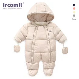Ircomll Born Baby Boy Girl Pagliaccetti invernali Toddler Infant Tuta a maniche lunghe Costume in cotone Crawling Abbigliamento per bambini Costo 211229