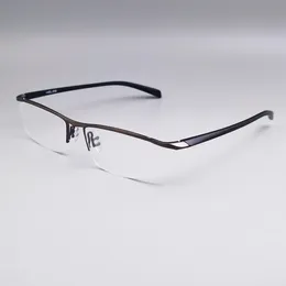 Rahmenlose Herrenbrille im Business-Stil, hochwertige Arbeitsbrille aus Titanlegierung, P8219, coole Designer-Herrenbrille mit Etui